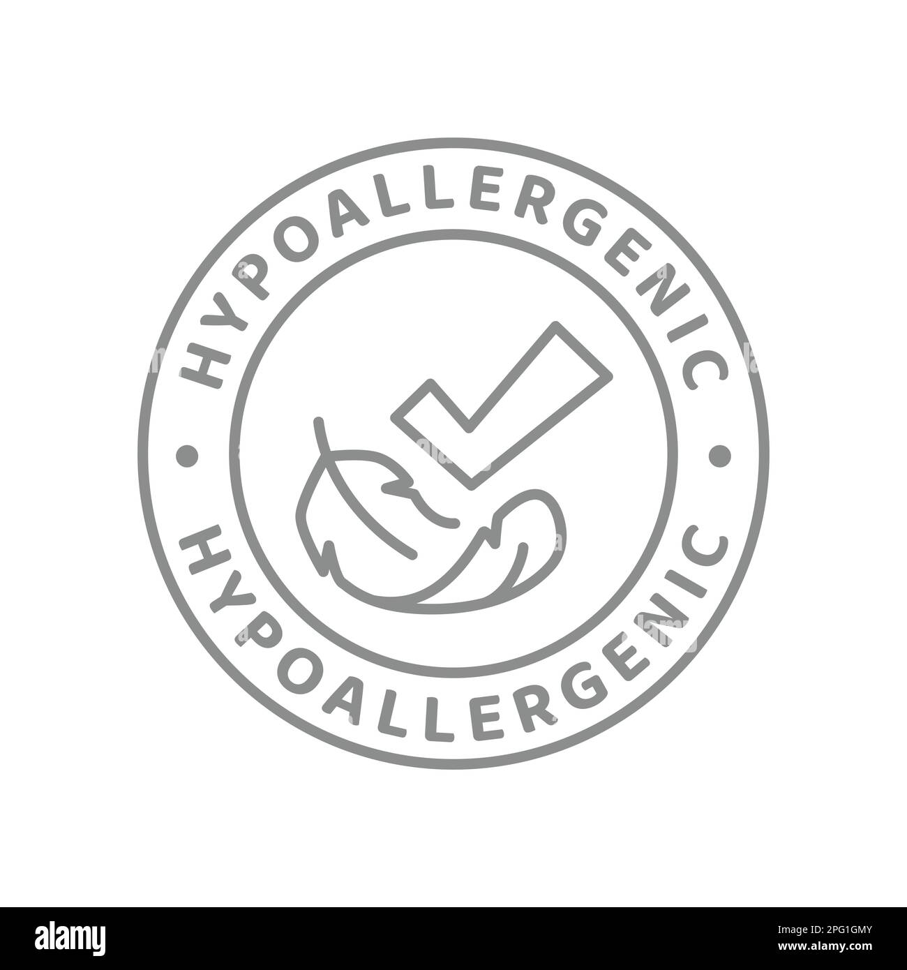 Étiquette vecteur de produit hypoallergénique. Porte-nom « cosmétiques » ou « merchandising ». Illustration de Vecteur