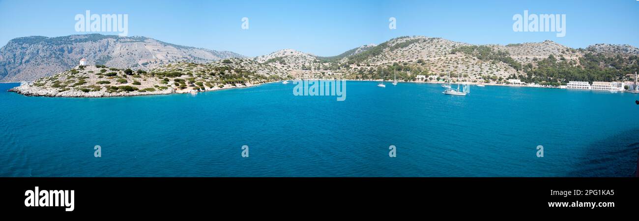 Europe, grèce, Simi Islnad, Paysage des côtes de l'île. Crédits: Andrea Pinna Banque D'Images