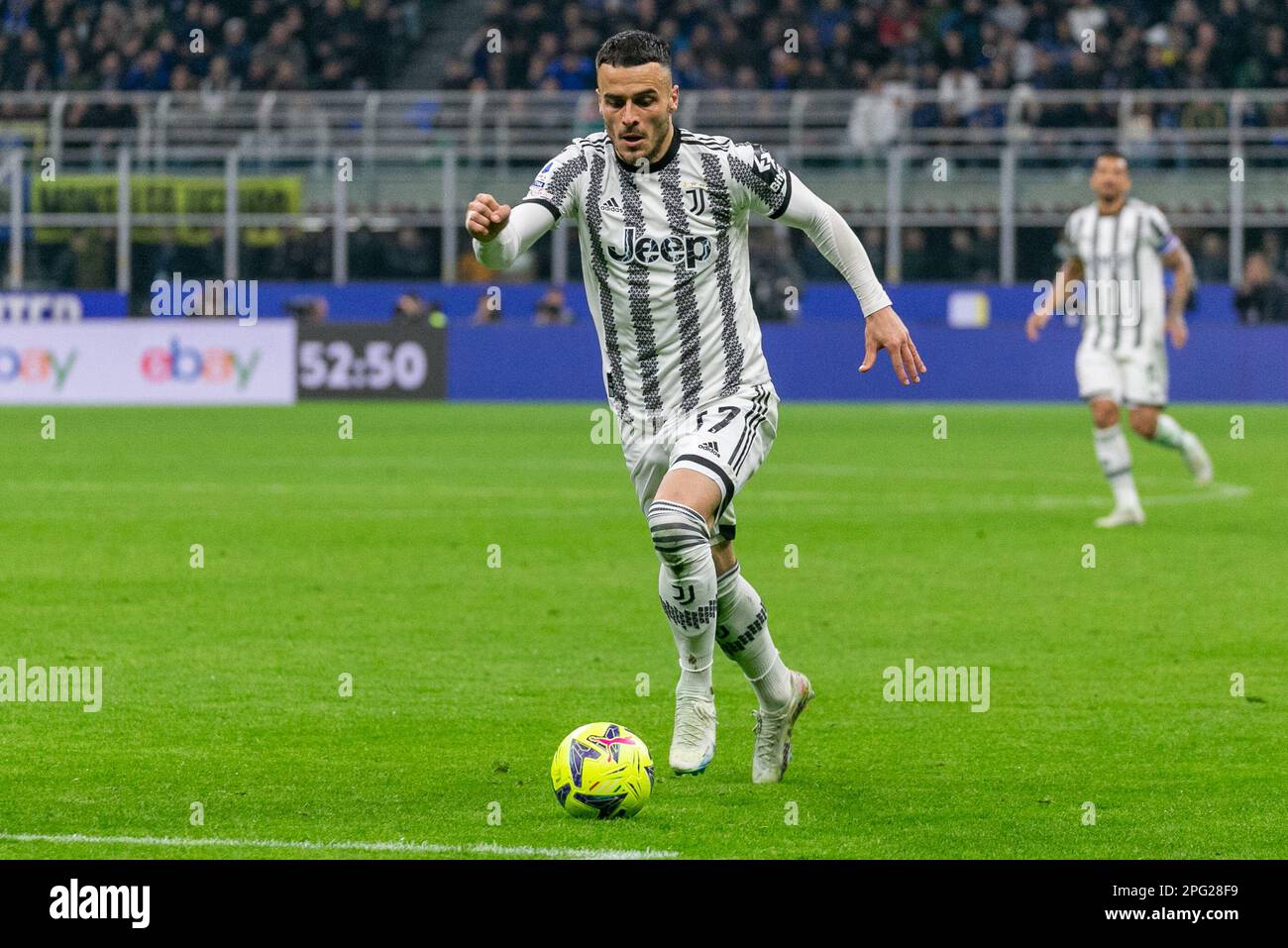 Milan, Italie - mars 19 2023 - Inter-Juventus série A - Kostic Juventus F.C. Credit: Christian Santi/Alay Live News Banque D'Images