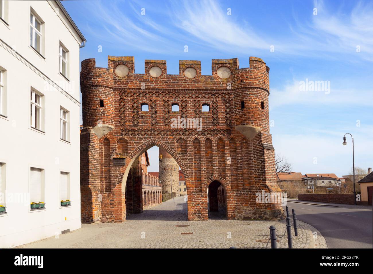 La porte de la ville (porte du barrage) de Jüterbog, état fédéral de Brandebourg - allemagne Banque D'Images