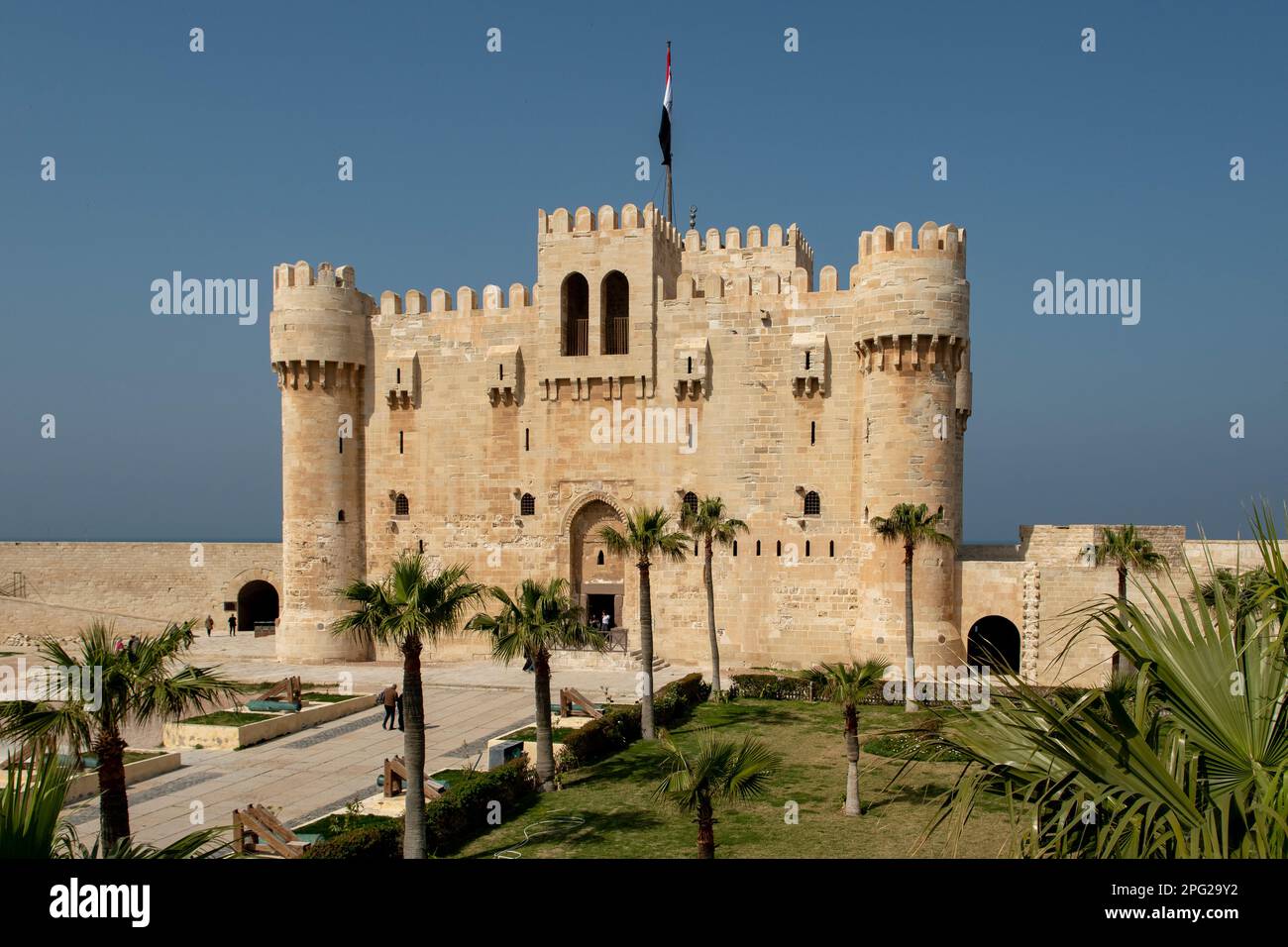 Citadelle de Qaitbay, Alexandria, Egypte Banque D'Images