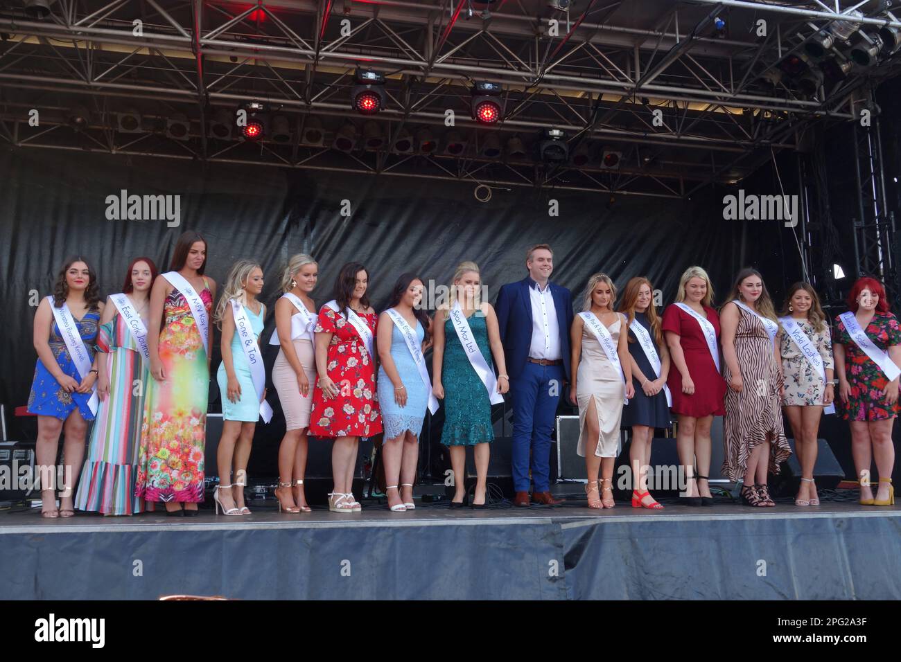 Candidats à la compétition Reine de la mer 2019 à Youghal, comté de Cork, Irlande Banque D'Images