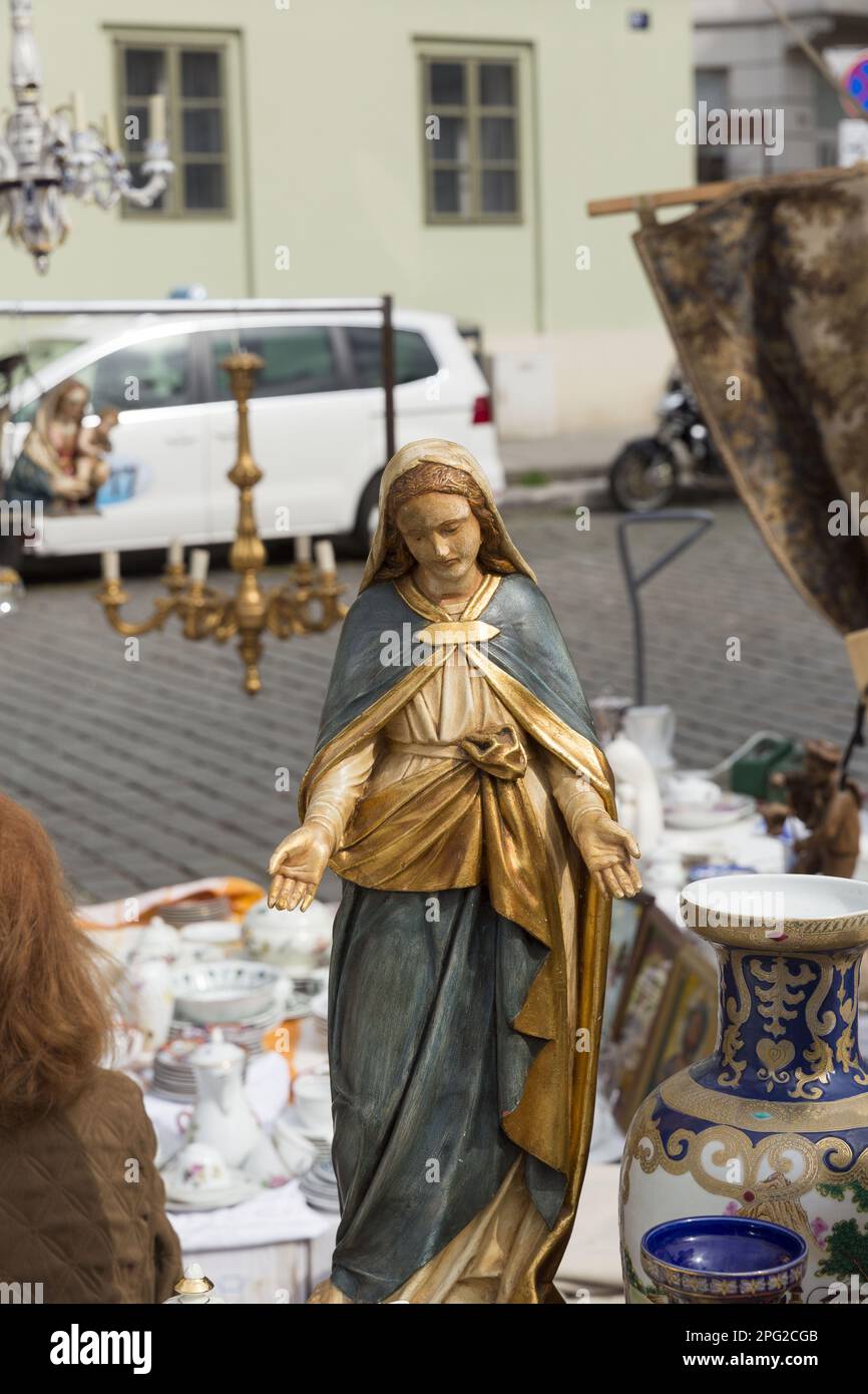 Marché aux puces le dimanche à Zagreb, Croaia Banque D'Images