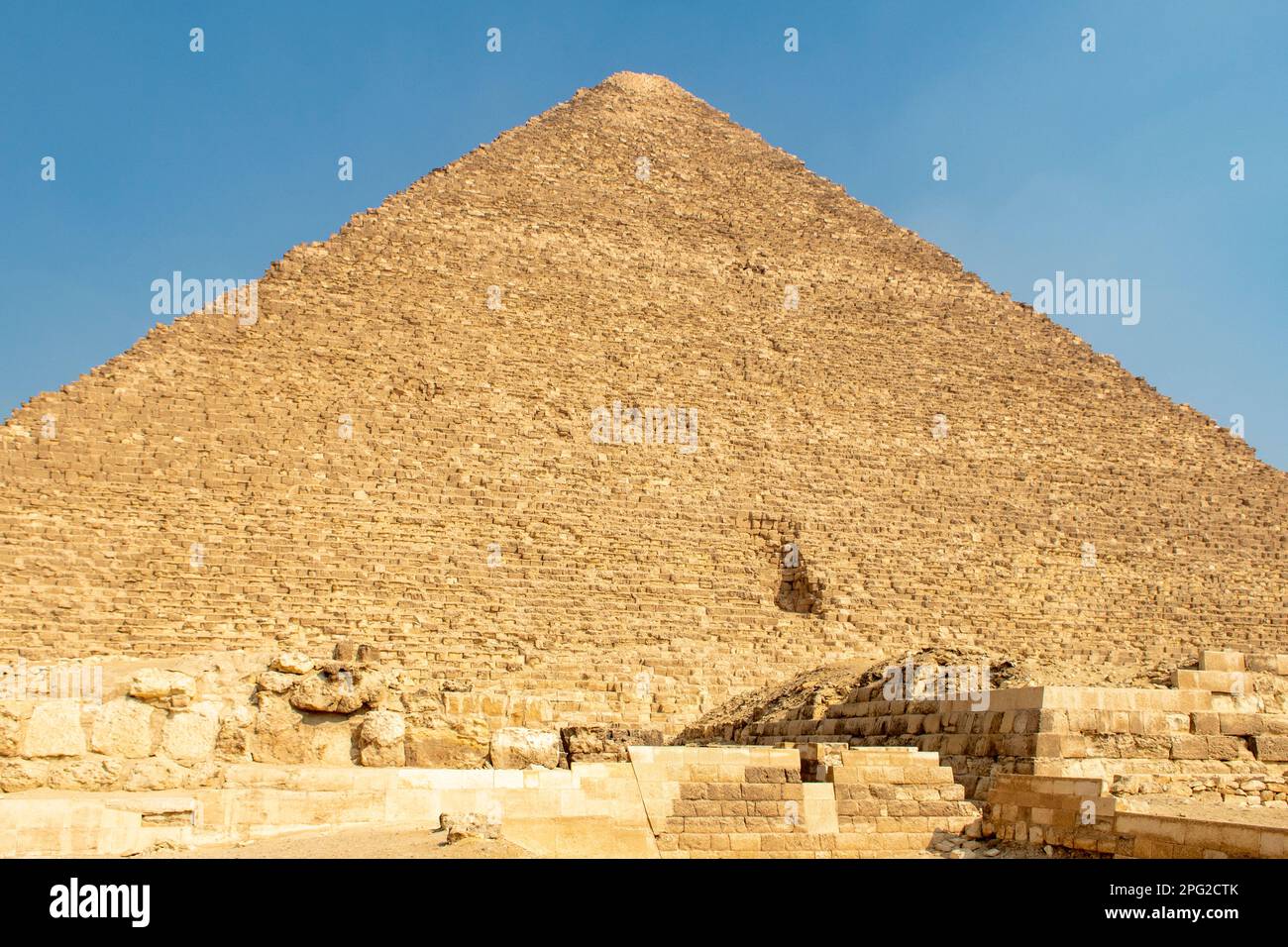 La grande pyramide de Khéops, à Gizeh, Le Caire, Egypte Banque D'Images