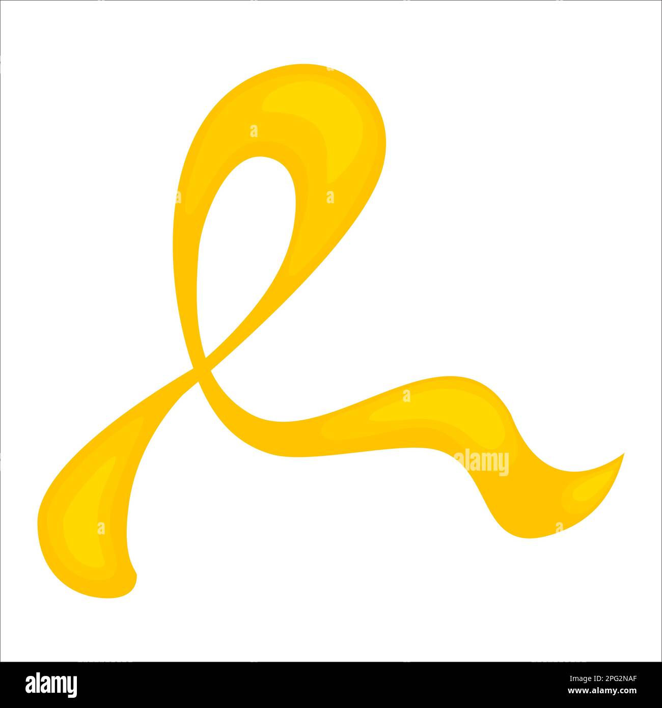 Affiche de sensibilisation au cancer chez l'enfant de ruban jaune Illustration de Vecteur