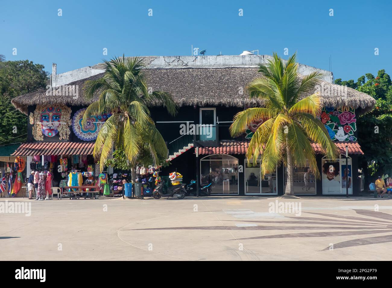 Huatulco au Mexique: Une boutique de touristes Banque D'Images
