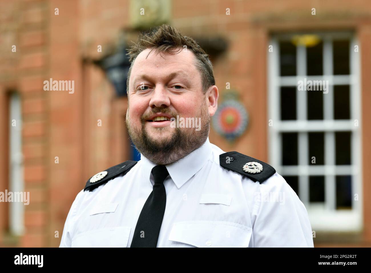 Le chef adjoint de police de Cumbria, le gendarme Jonathan Blackwell Banque D'Images