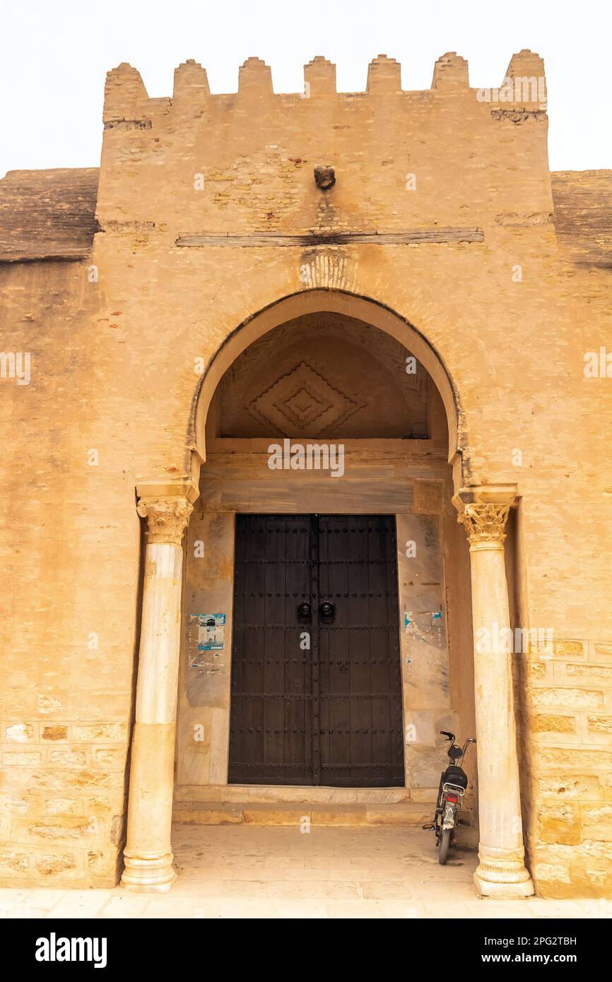 La Grande Mosquée de Kairouan. Un site religieux vénéré en Tunisie. Afrique du Nord Banque D'Images