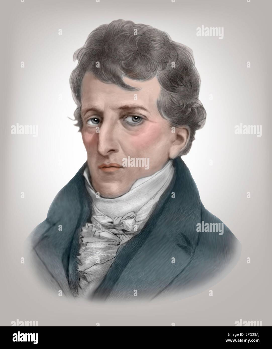 Giovanni Aldini 1762-1834 physicien italien médecin Banque D'Images