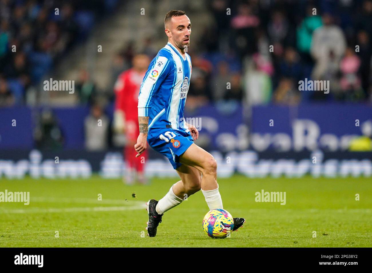 Sergi Darder du RCD Espanyol lors du match de la Liga entre le RCD Espanyol et le RC Celta de Vigo a joué au stade RCDE sur 18 mars à Barcelone, Espagne. (Photo par / Sergio Ruiz / PRESSIN) Banque D'Images