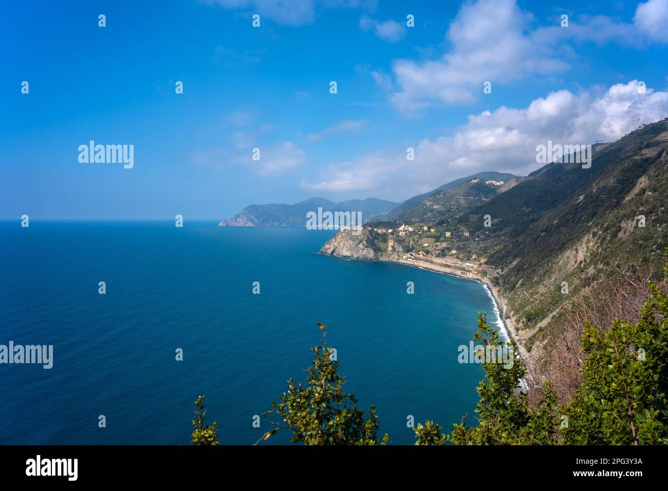 Cinque Terre sur la Rivera italienne est un favori pour les touristes en Italie et pour les photos Instagram. Banque D'Images