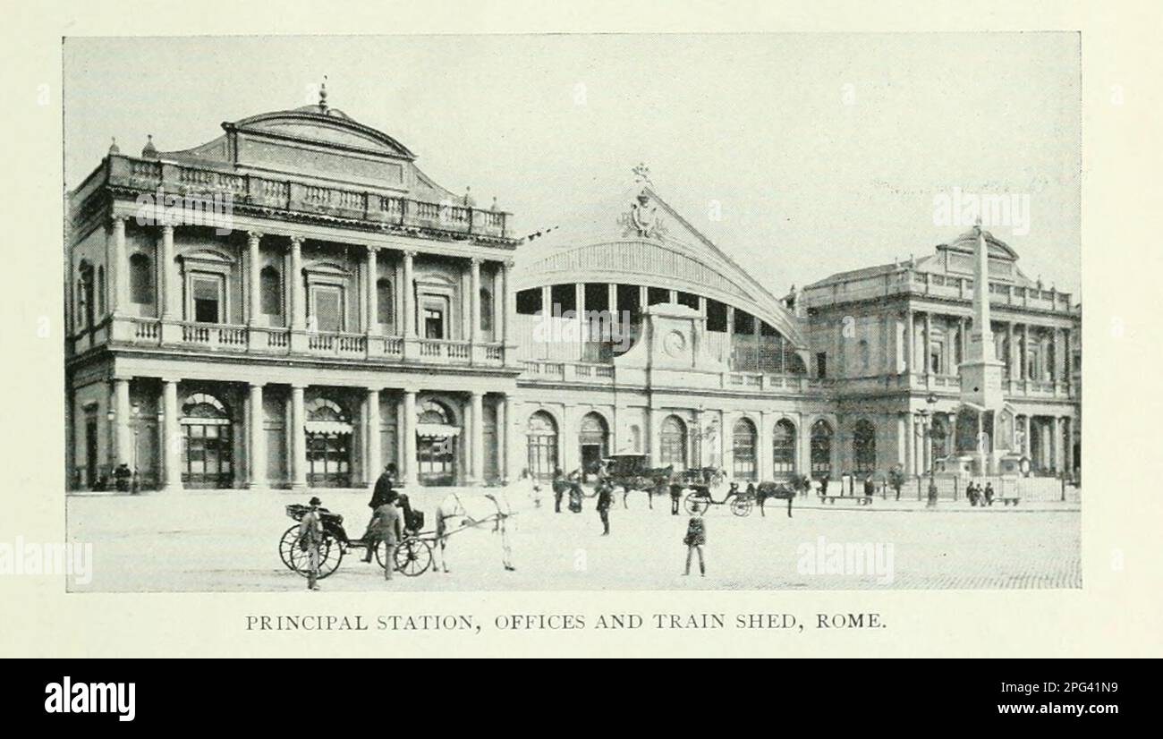 Gare de Rome, Italie de l'article L'ARCHITECTURE DES GARES DE CHEMIN DE FER par Bradford L. Gilbert de l'Engineering Magazine CONSACRÉ AU PROGRÈS INDUSTRIEL Volume IX avril à septembre 1895 NEW YORK The Engineering Magazine Co Banque D'Images