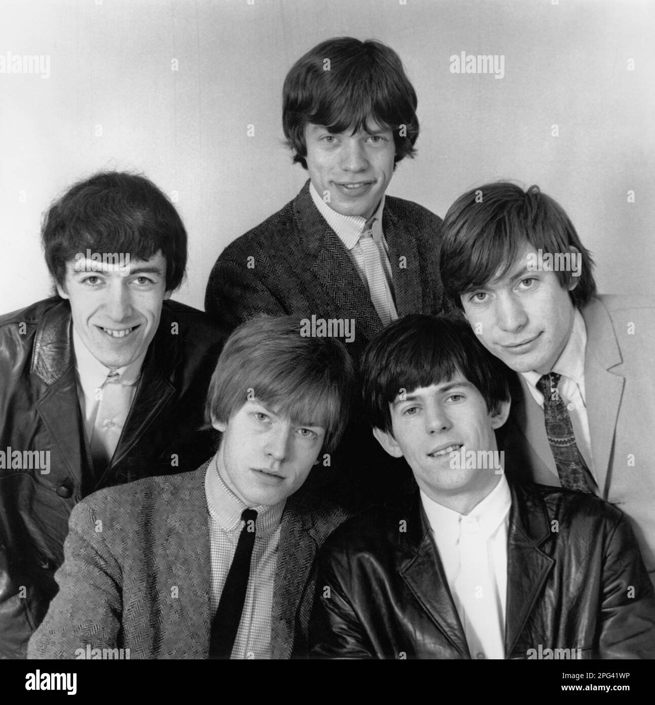 Premier plan du groupe de rock britannique, The Rolling Stones formé en 1962 Banque D'Images
