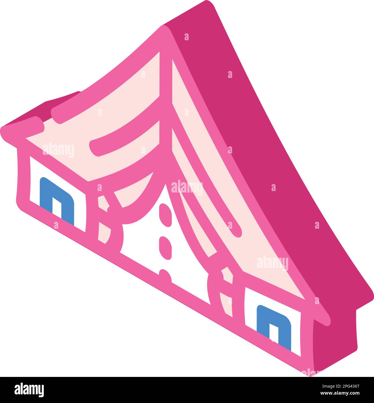 illustration vectorielle d'icône isométrique de tente de vacances Illustration de Vecteur