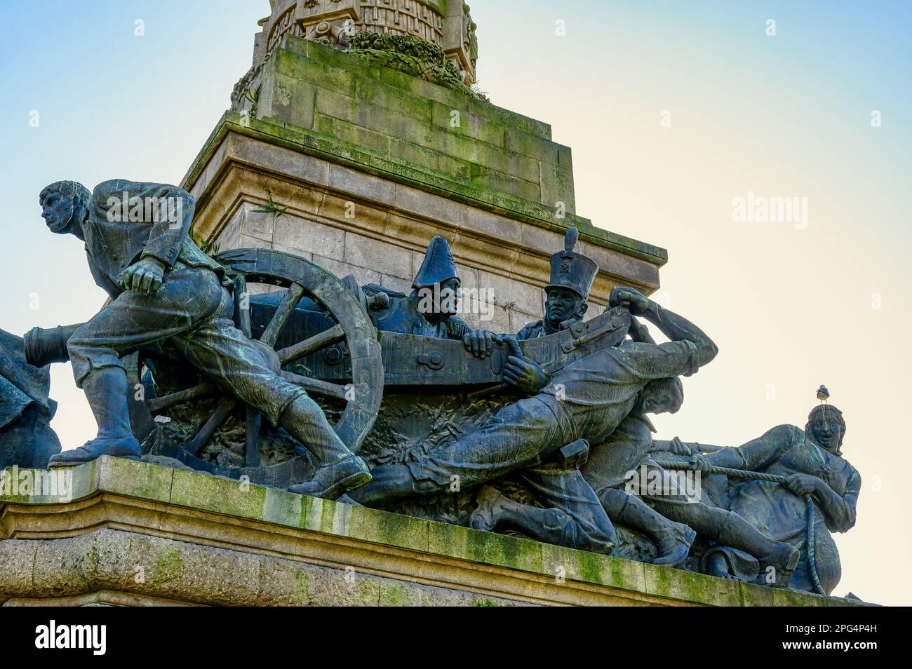 Monument aux héros de la guerre péninsulaire à Lisbonne, Portugal Banque D'Images