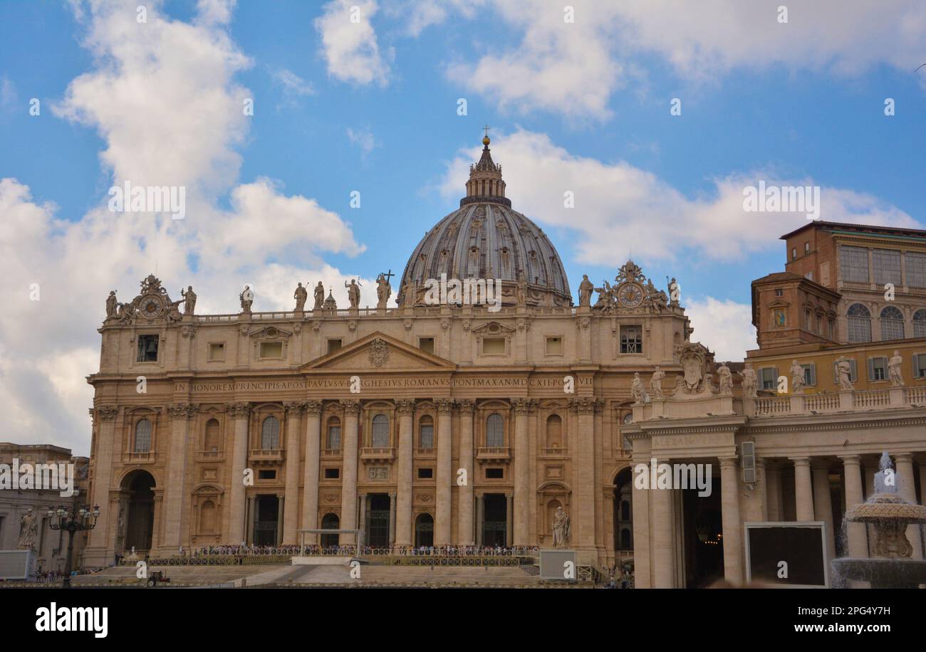 Dôme de Saint pierre, Rome. Banque D'Images