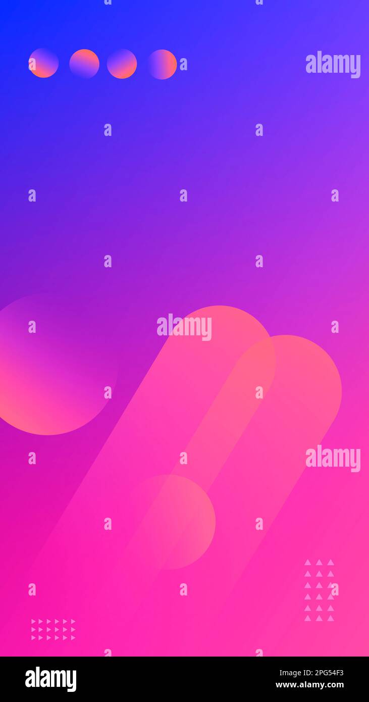 Arrière-plan abstrait avec figures géométriques. Dégradé bleu et magenta. Mode et technologie Banque D'Images