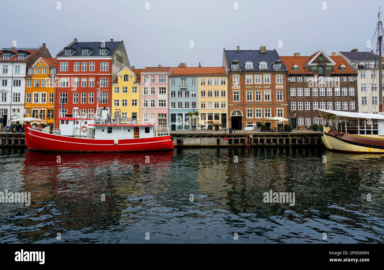 Nyhavn, Copenhague, Danemark Banque D'Images