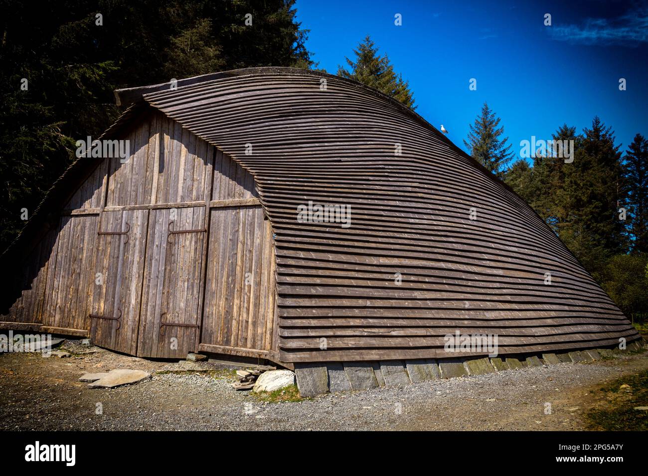 Le village viking, Karmoy, Haugesund, Noway Banque D'Images