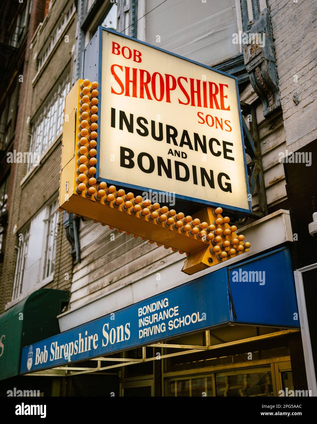Bob Shropshire bail Bonds signe vintage, Cincinnati, Ohio Banque D'Images