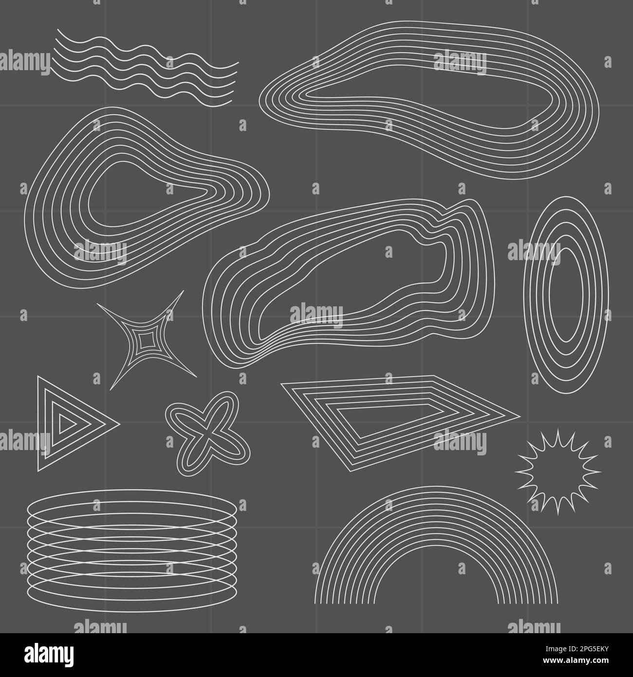 3D formes géométriques futuristes. Abstrait Wireframe Volume Vector Design Illustration de Vecteur