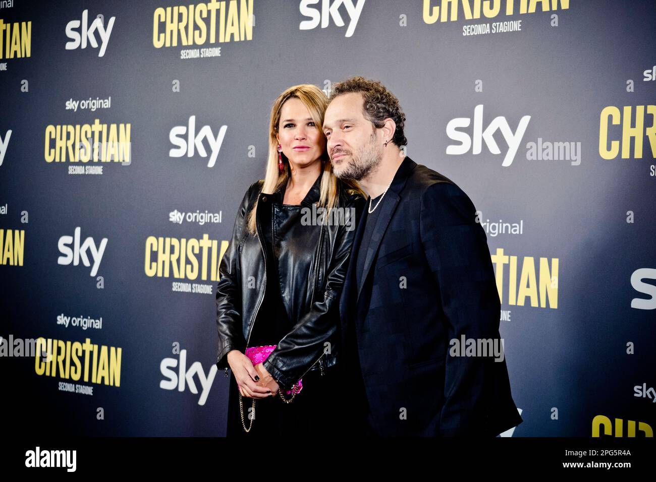 Rome, Italie, 20th mars 2023, Claudio Santamaria assiste à la première de 'Christian - seconda stagione' au Cinéma Barberini (photo credits: Giovanna O Banque D'Images Rome, Italie, 20th mars 2023, Claudio Santamaria assiste à la première de 'Christian - seconda stagione' au Cinéma Barberini (photo credits: Giovanna O Banque D'Images