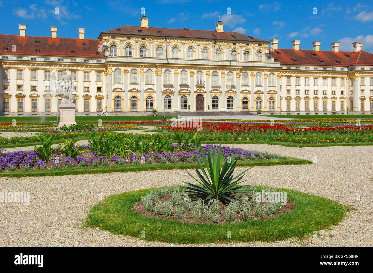 Château de Schleissheim, Château de Schleissheim, Neues Schloss Schleissheim, Palais de New Schleissheim, Oberschleissheim, Près de Munich, haute-Bavière, Bavière Banque D'Images