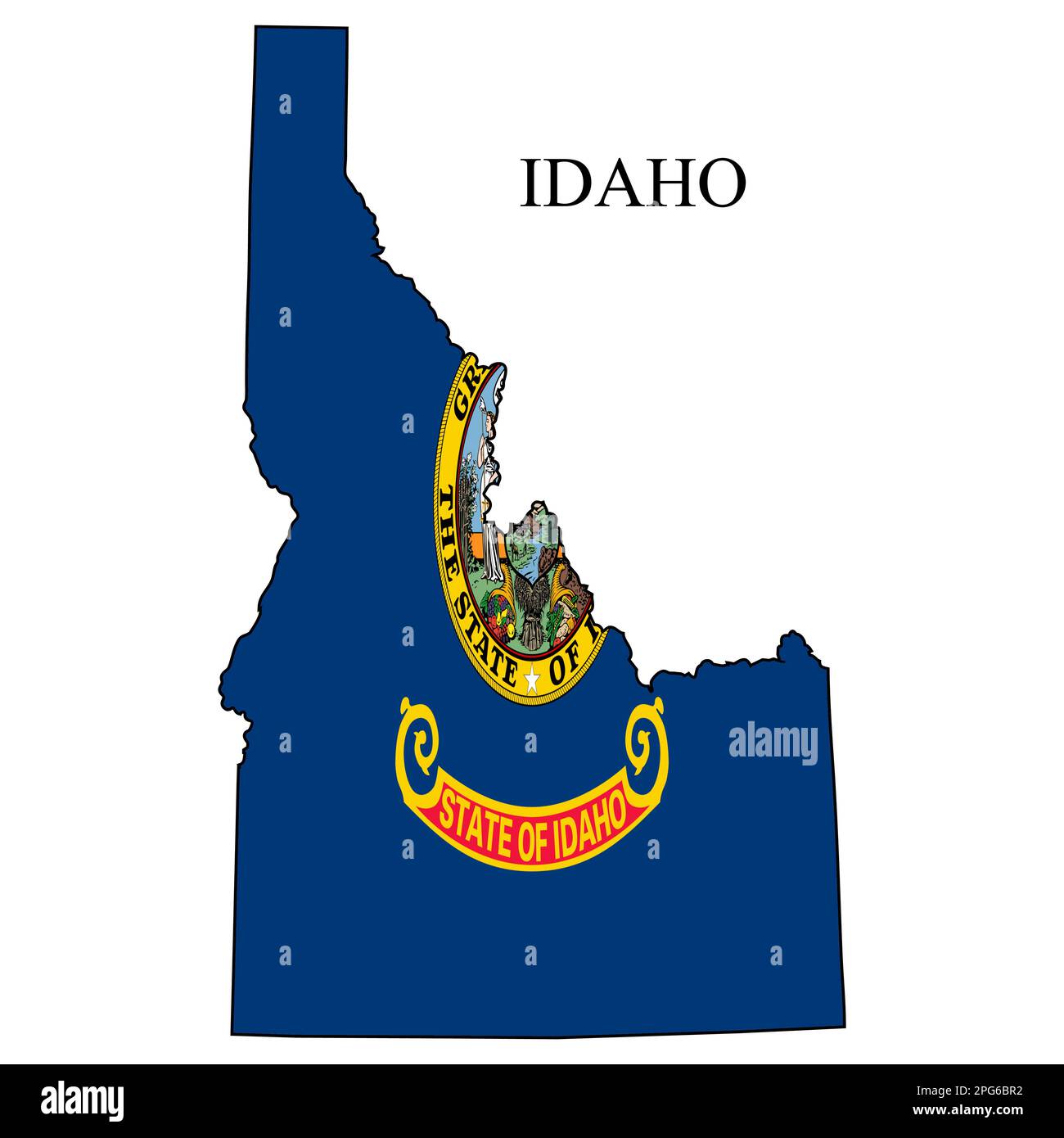Illustration du vecteur de carte Idaho. Économie mondiale. État en Amérique. Amérique du Nord. États-Unis. Amérique. ÉTATS-UNIS Illustration de Vecteur