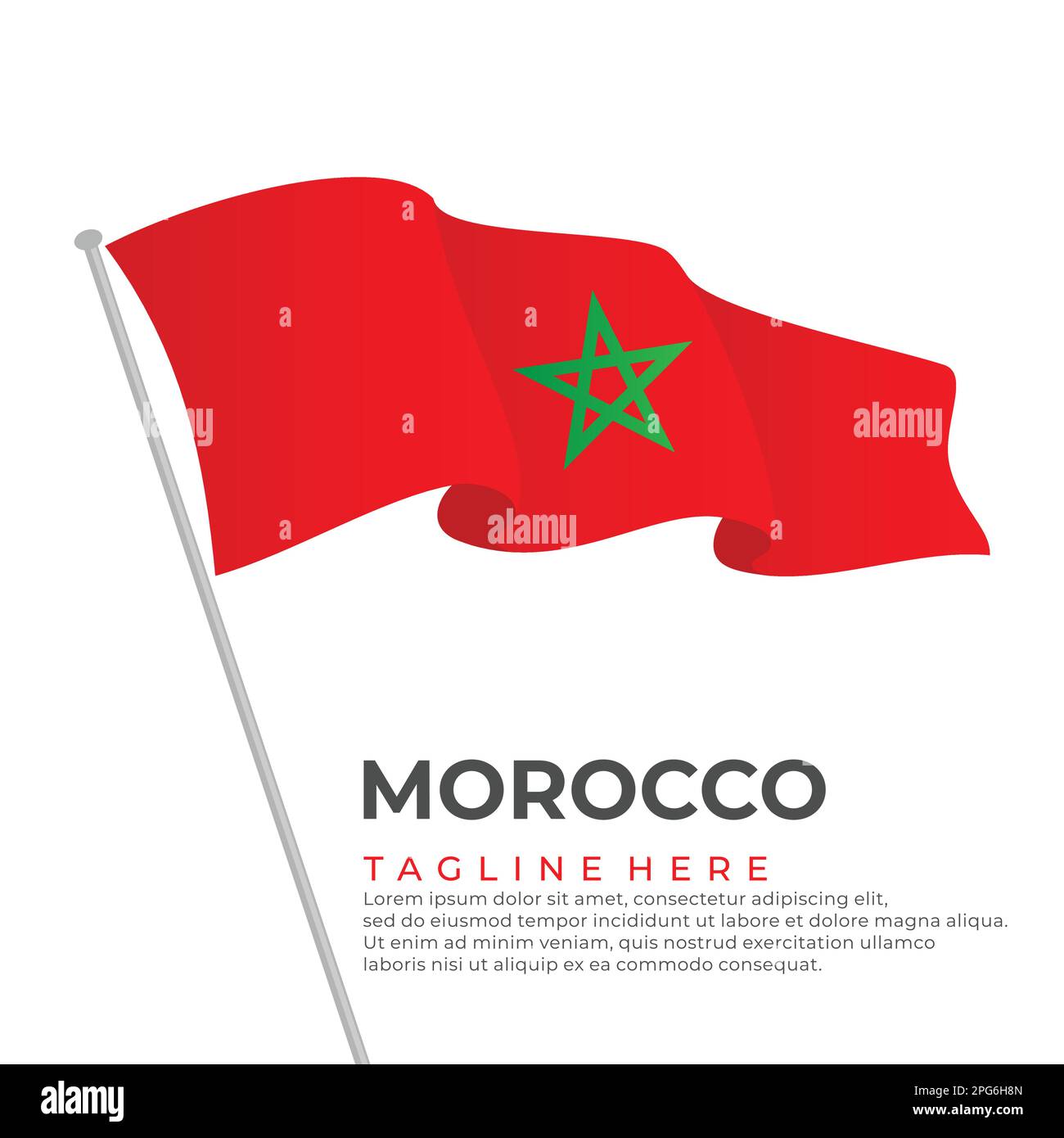 Modèle vecteur drapeau marocain moderne design. Illustration vectorielle Illustration de Vecteur