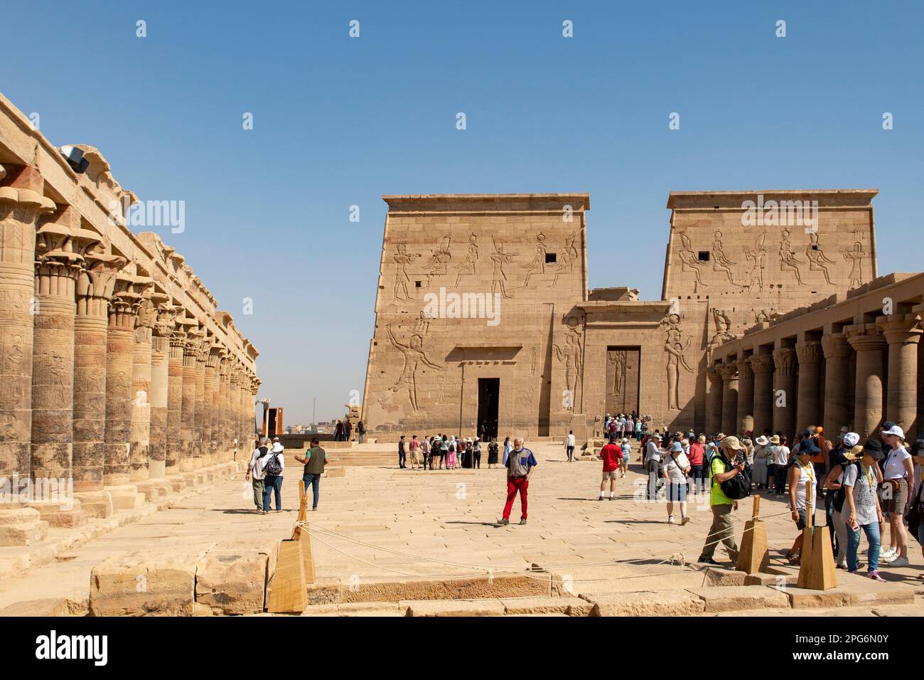 Temple de Philae, près d'Assouan, Égypte Banque D'Images