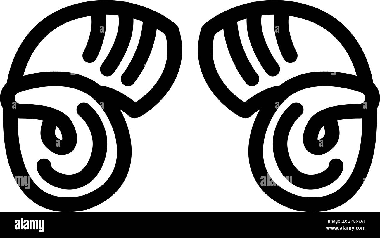 illustration vectorielle de l'icône de la ligne d'animal de l'avertisseur sonore ram Illustration de Vecteur illustration vectorielle de l'icône de la ligne d'animal de l'avertisseur sonore ram Illustration de Vecteur