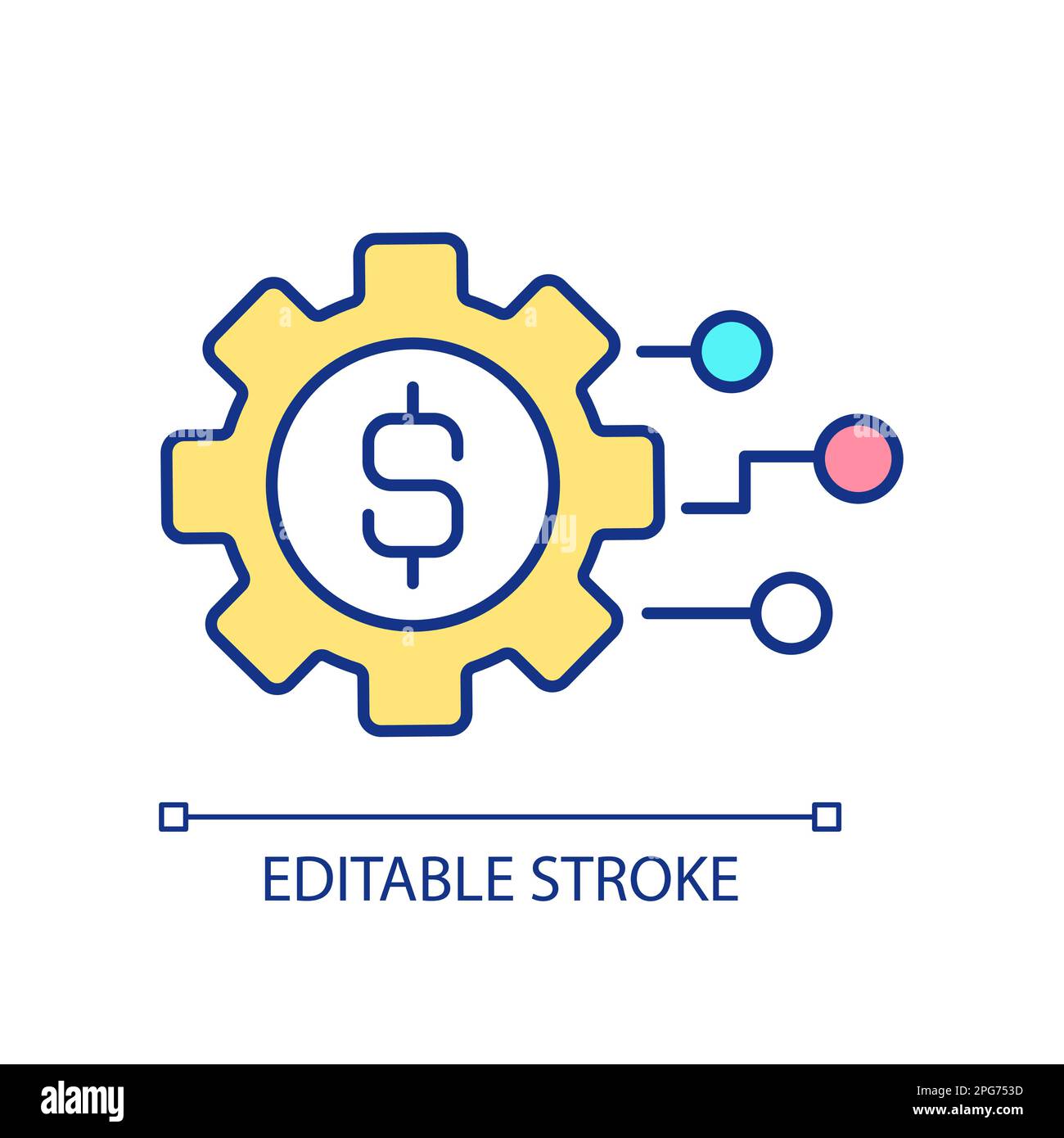 Configurer l'icône de couleur RVB du système bancaire numérique Illustration de Vecteur