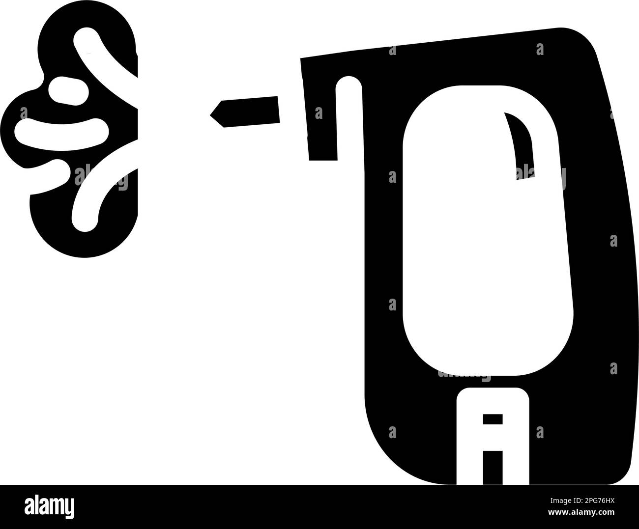 illustration vectorielle de l'icône du glyphe de l'accessoire de nettoyage à vapeur domestique Illustration de Vecteur