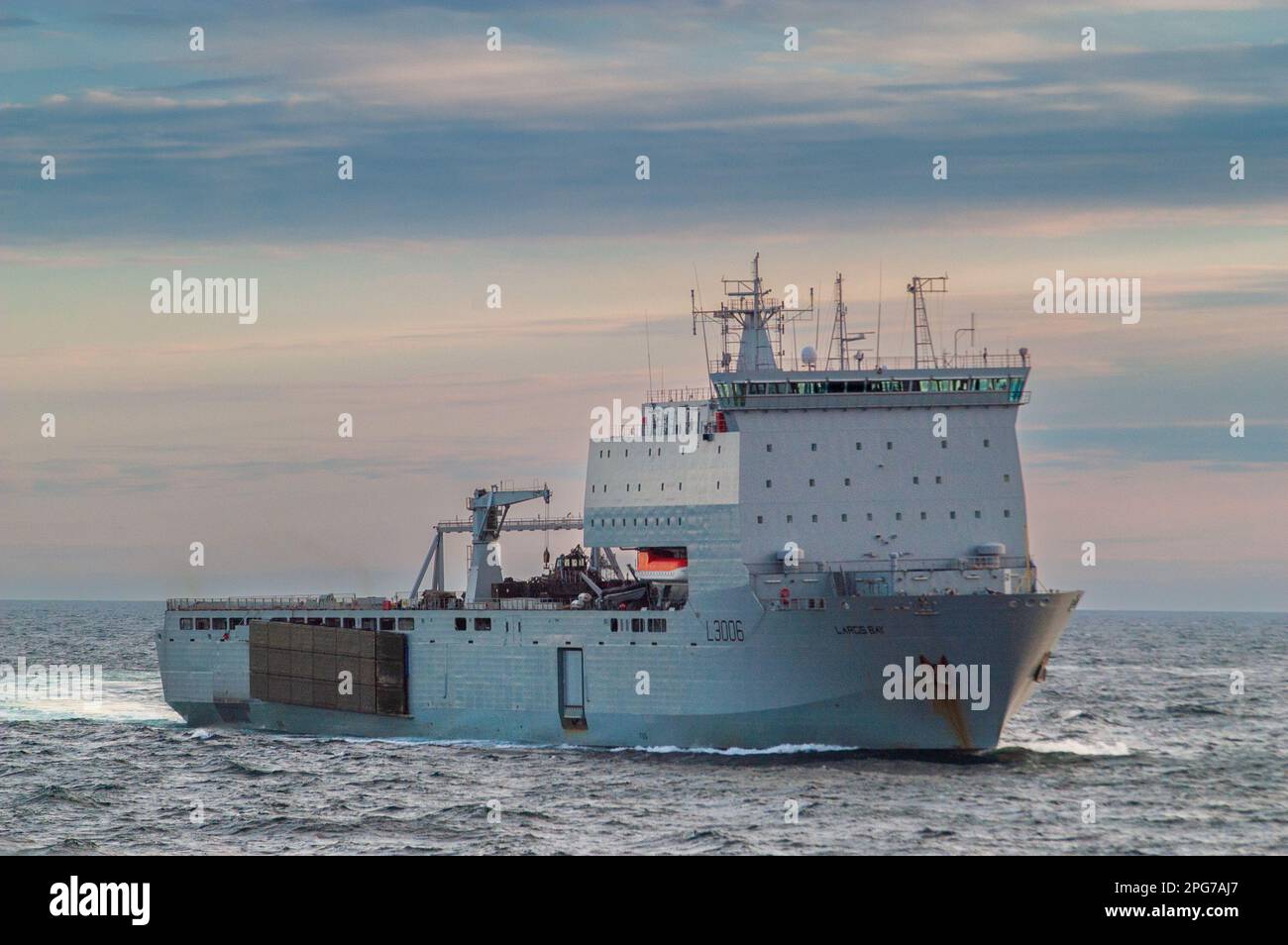RFA Largs Bay en service avec la Royal Fleet Auxiliary qui soutient la Royal Navy, Largs Bay a été vendue à la Royal Australian Navy où elle est en service sous le nom de HMAS Choules Banque D'Images