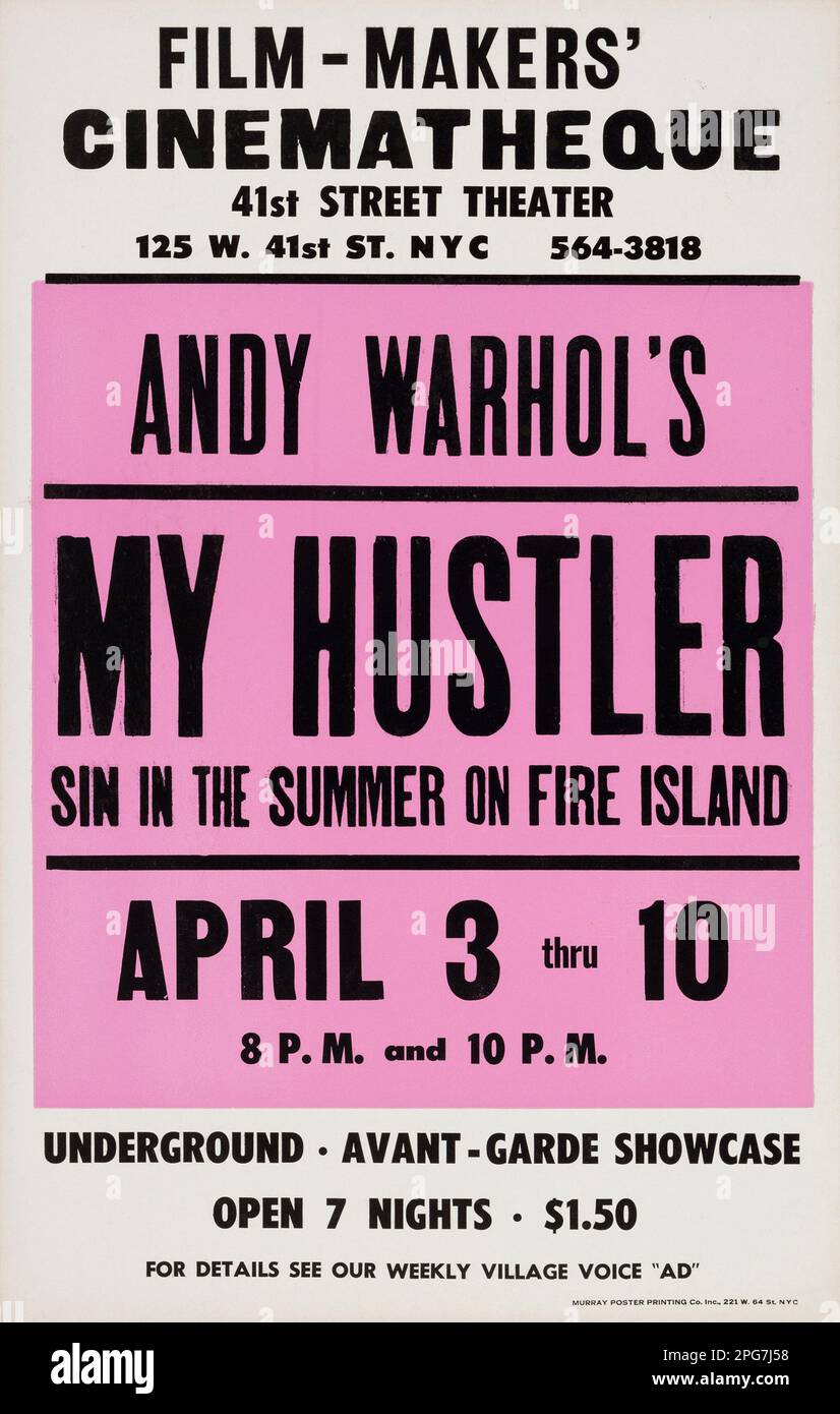 Andy Warhol My Hustler film-Maker - affiche de cinéma (1966) Banque D'Images