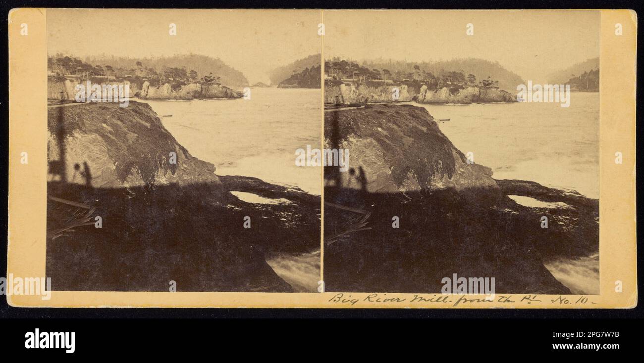 Big River Mill à partir du point 1863 par Carleton E. Watkins Banque D'Images