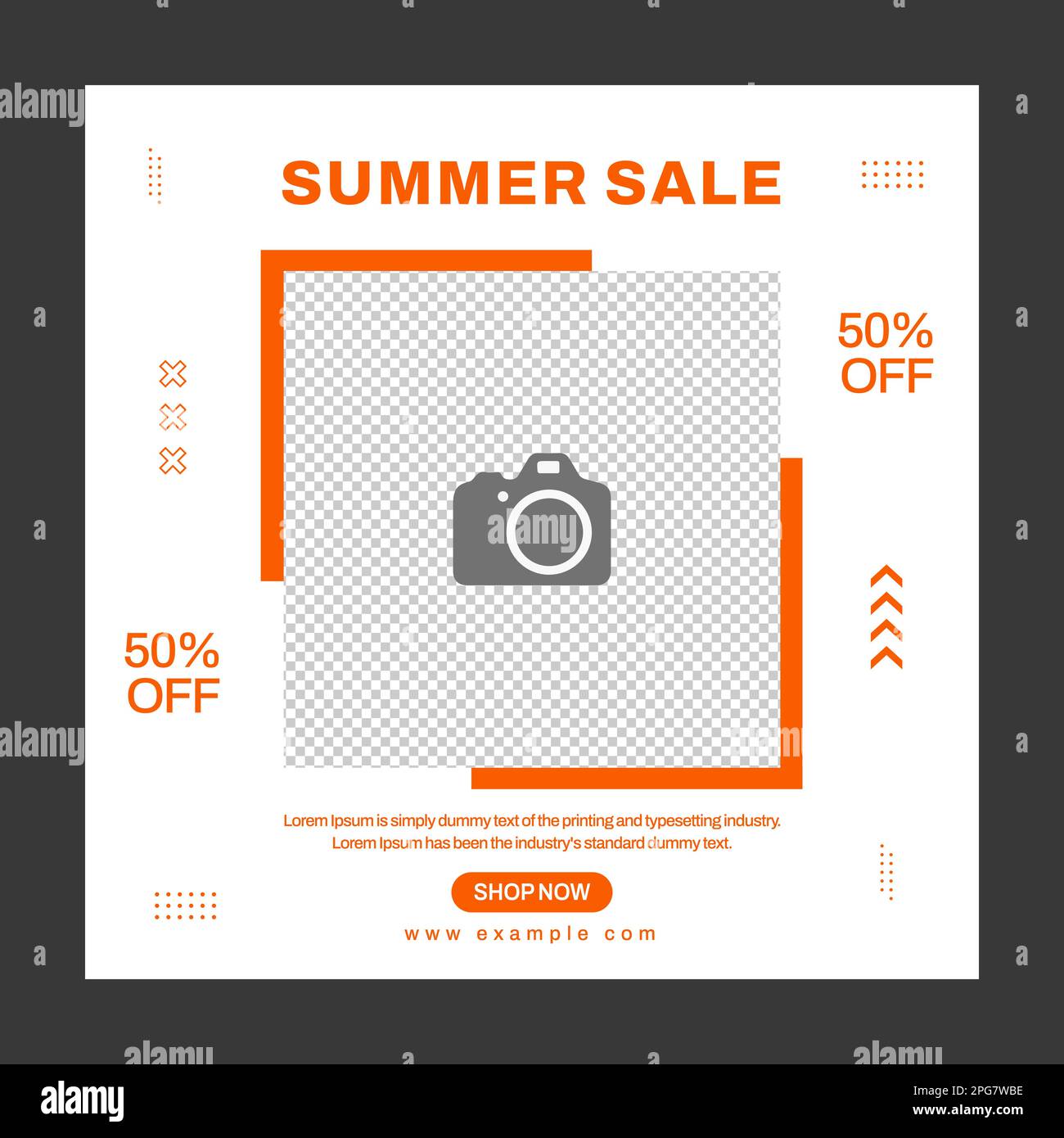 Solde d'été, modèle carré abstrait. Adapté aux publications sur les réseaux sociaux, aux applications mobiles, aux bannières et aux publicités Web. Fond de mode vectoriel Illustration de Vecteur