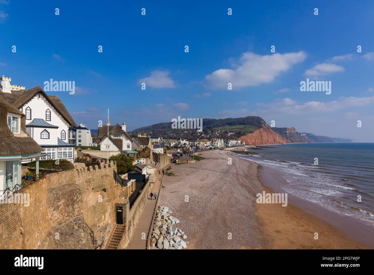 À Sidmouth, Devon Royaume-Uni en mars Banque D'Images