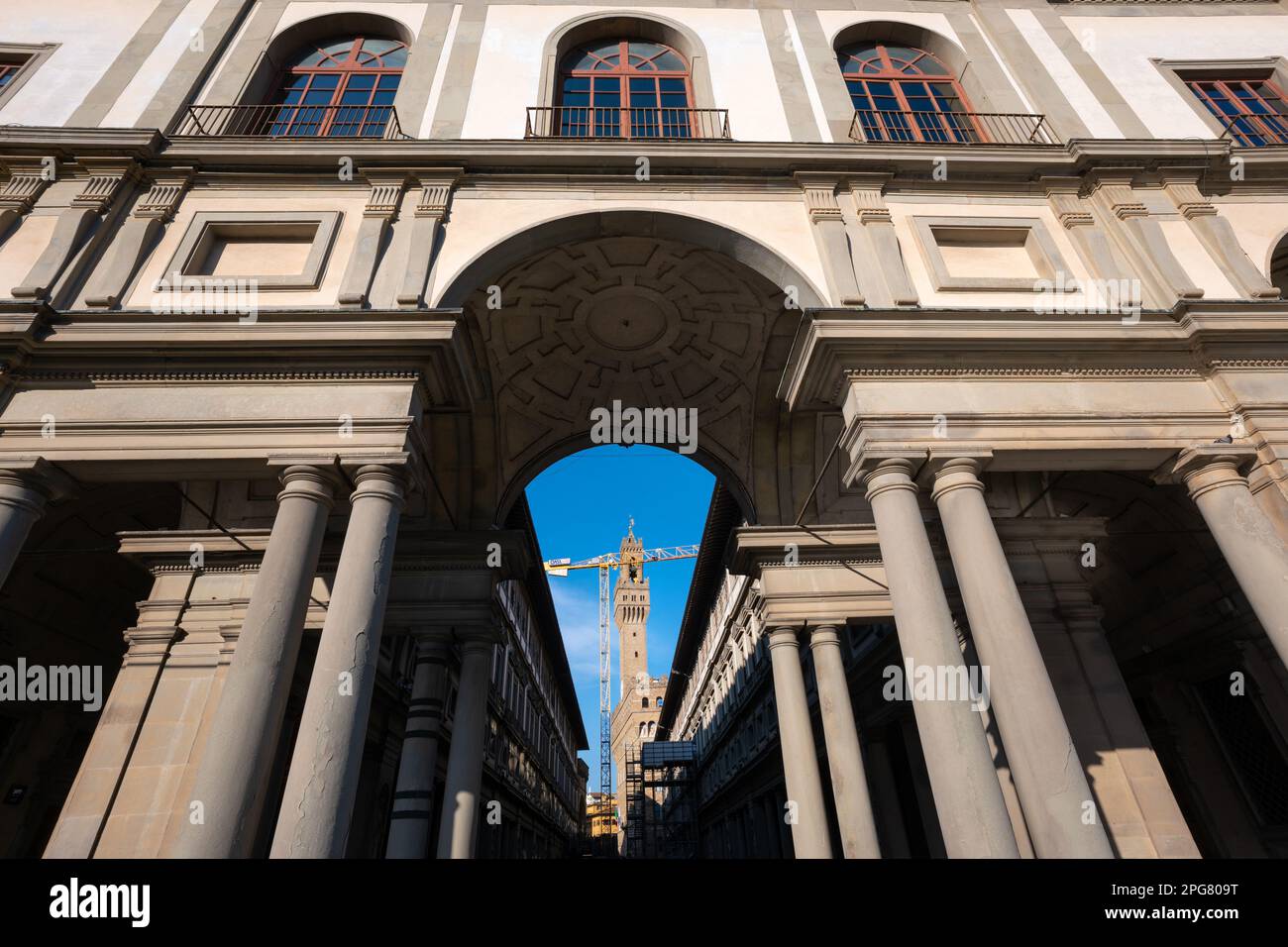 La célèbre galerie d'art Uffizi à Florence, en Italie Banque D'Images