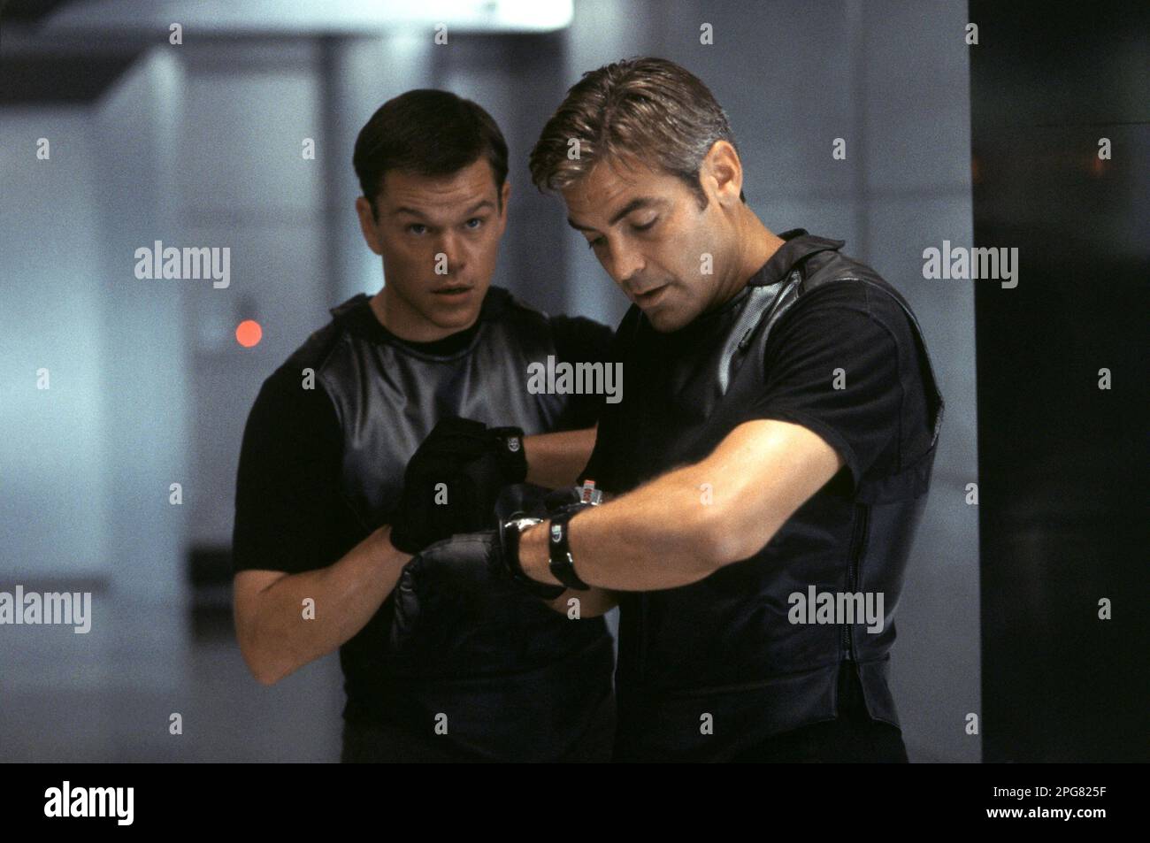 Ocean's Eleven Matt Damon et George Clooney Banque D'Images
