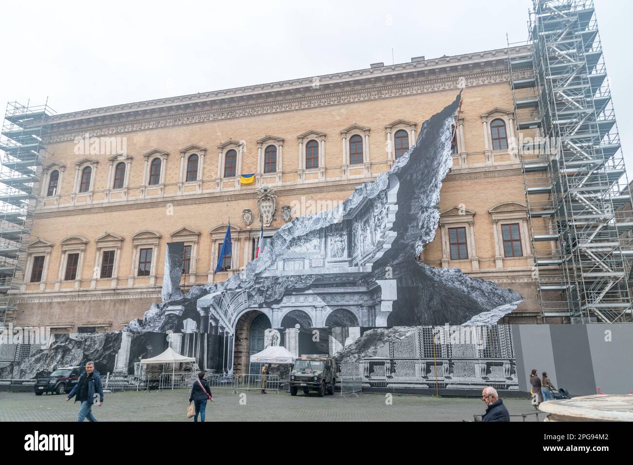 Rome, Italie - 8 décembre 2022 : Ambassade de France en Italie (Ambassade de France en Italie). Banque D'Images