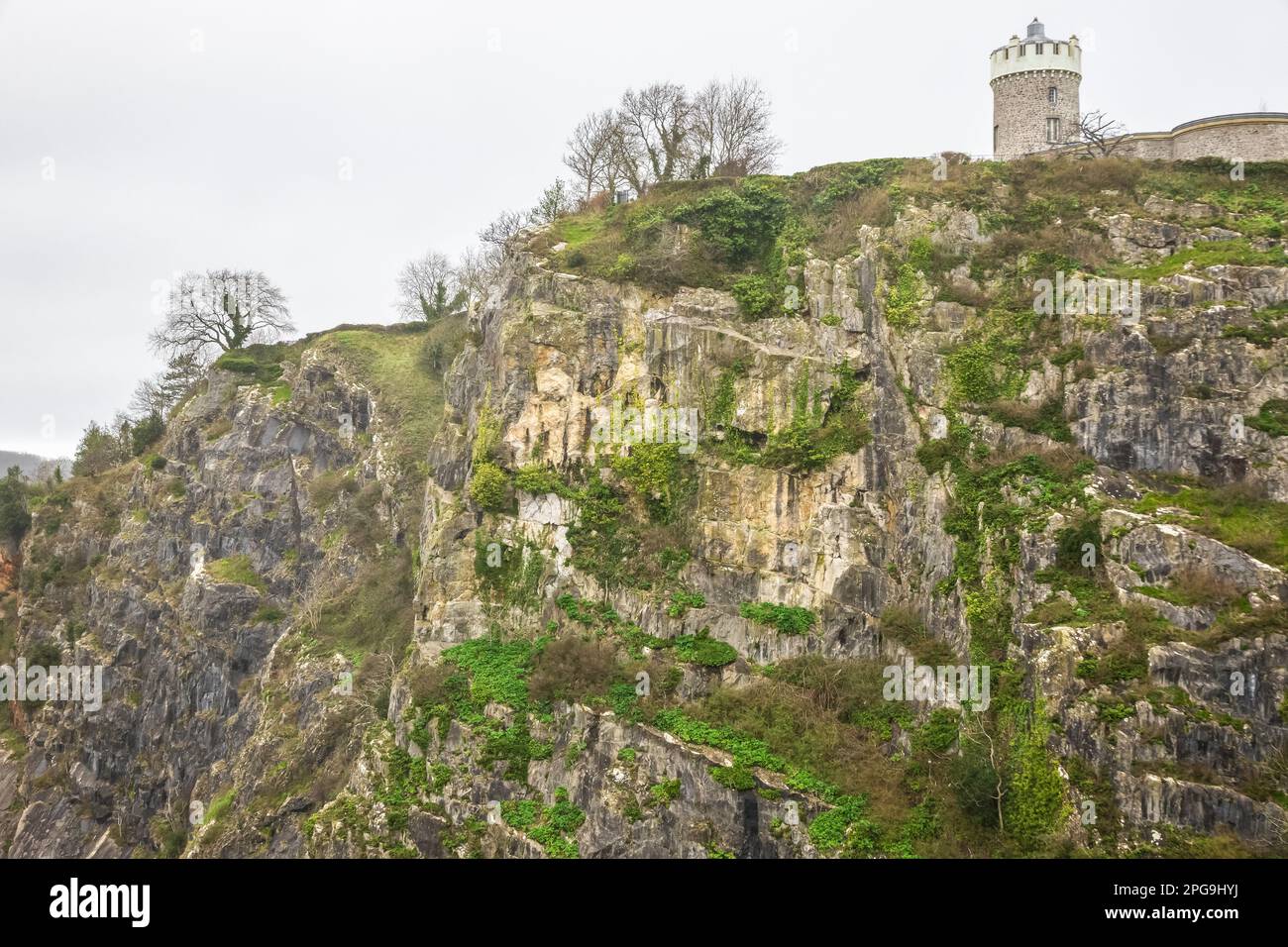 Clifton Observatory situé sur la falaise de St Vincent's Rocks à Bristol, Angleterre Banque D'Images