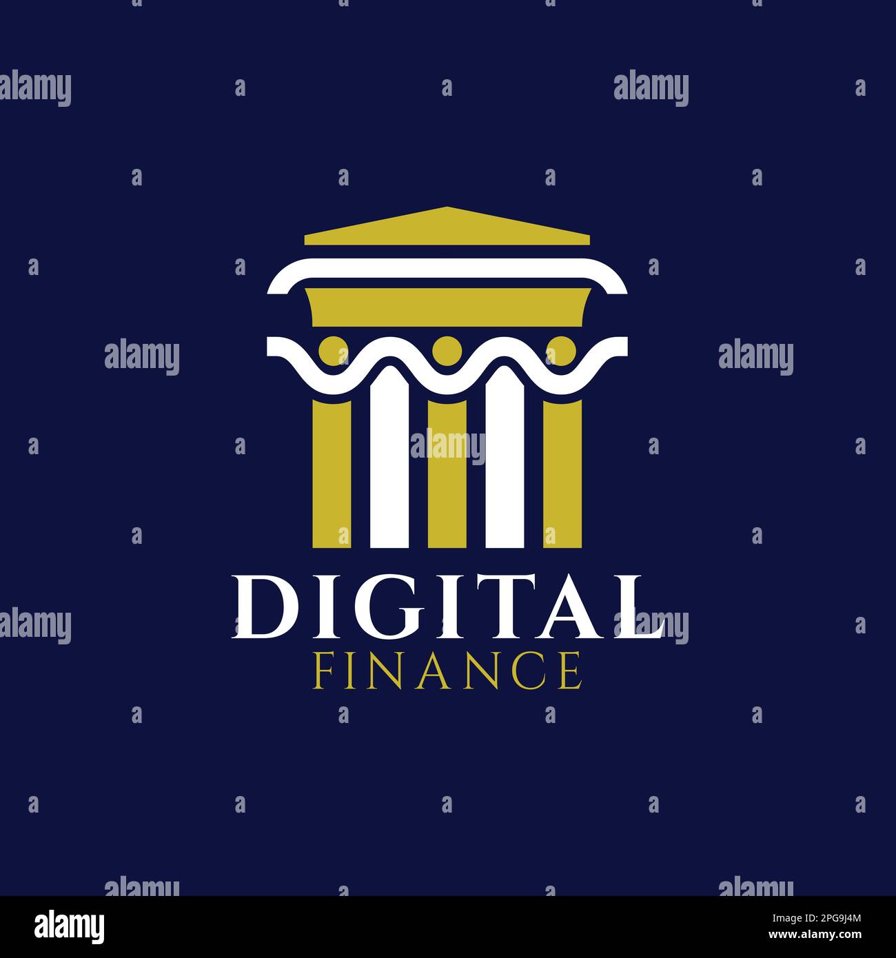 Graphique de croissance Digital Finance Analytics logo de la société Illustration de Vecteur