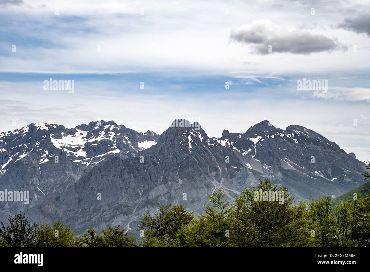 Urrieles ou massif central à Picos de Europa, Espagne Banque D'Images