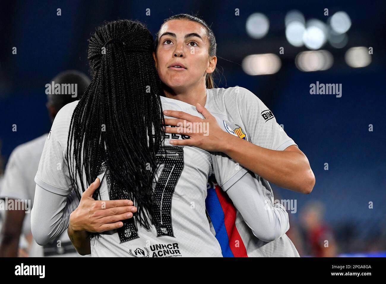 Rome, Italie. 21st mars 2023. Lors du quart de finale de la Ligue des champions de l'UEFA féminin, match de football entre AS Roma et FCB Barcelone au stadio Olimpico à Rome (Italie), 21 mars 2022. Credit: Insidefoto di andrea staccioli/Alamy Live News Banque D'Images