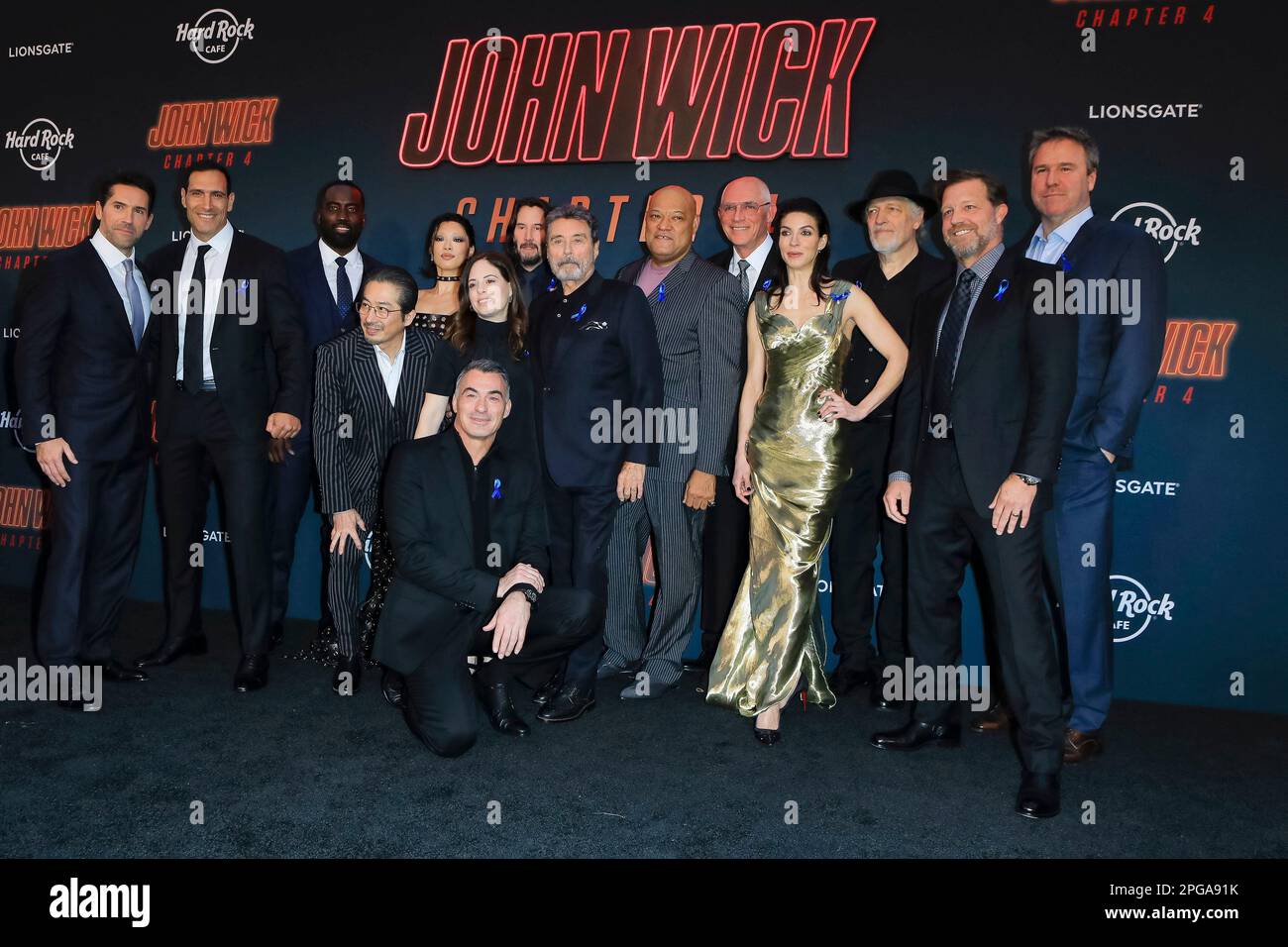 18 janvier 2023, Los Angeles, Californie, Etats-Unis: LOS ANGELES - 23 MARS 2023: Keanu Reeves, John Wick CAST, producteurs à la première de Lionsgate John Wick: Chapitre 4 au Théâtre chinois IMAX de TCL. (Credit image: © Nina Prommer/ZUMA Press Wire) USAGE ÉDITORIAL SEULEMENT! Non destiné À un usage commercial ! Banque D'Images