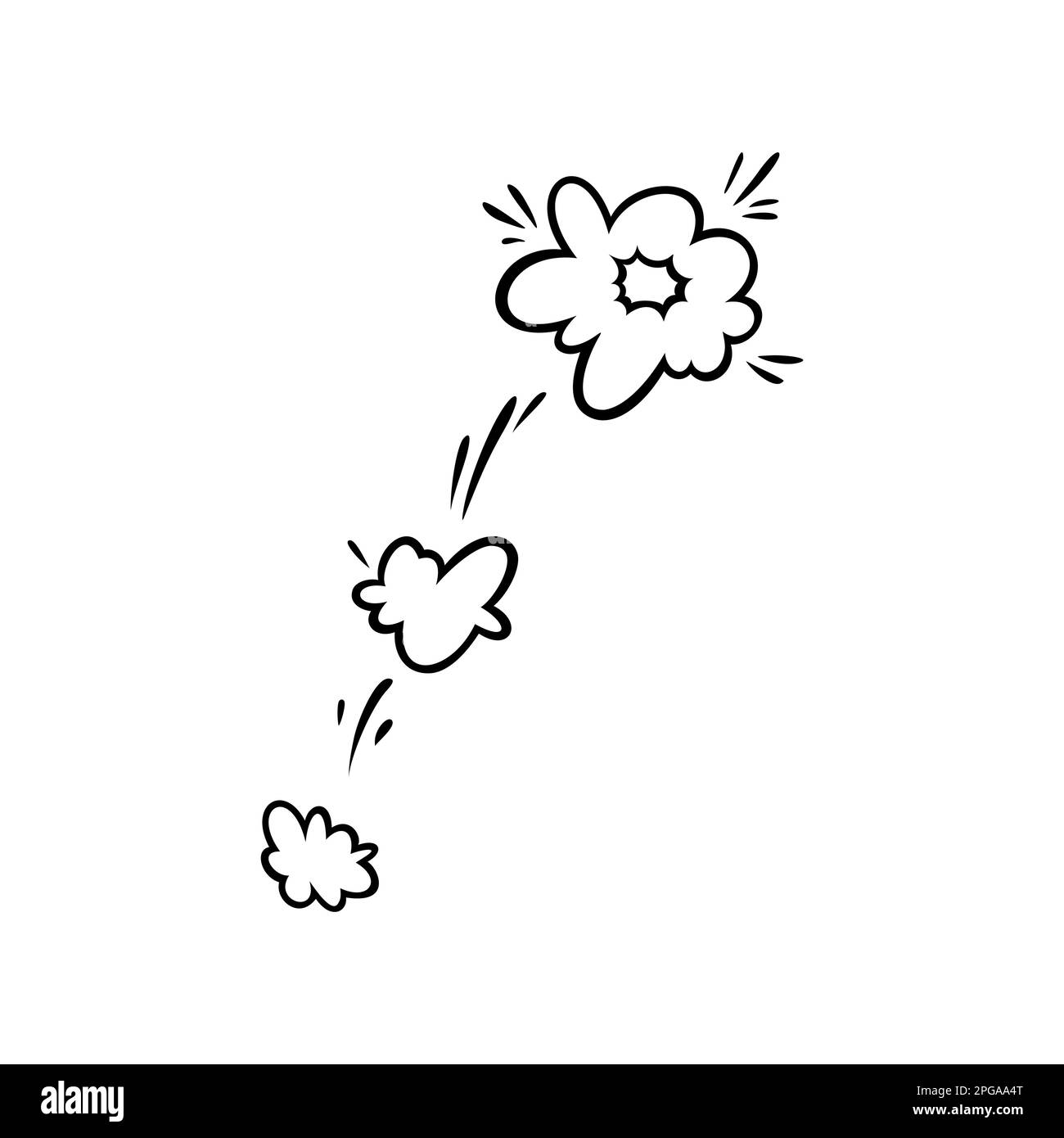 Nuages d'effet de vitesse de bande dessinée. Bulles d'explosion et fumée. Illustration vectorielle isolée sur fond blanc Illustration de Vecteur