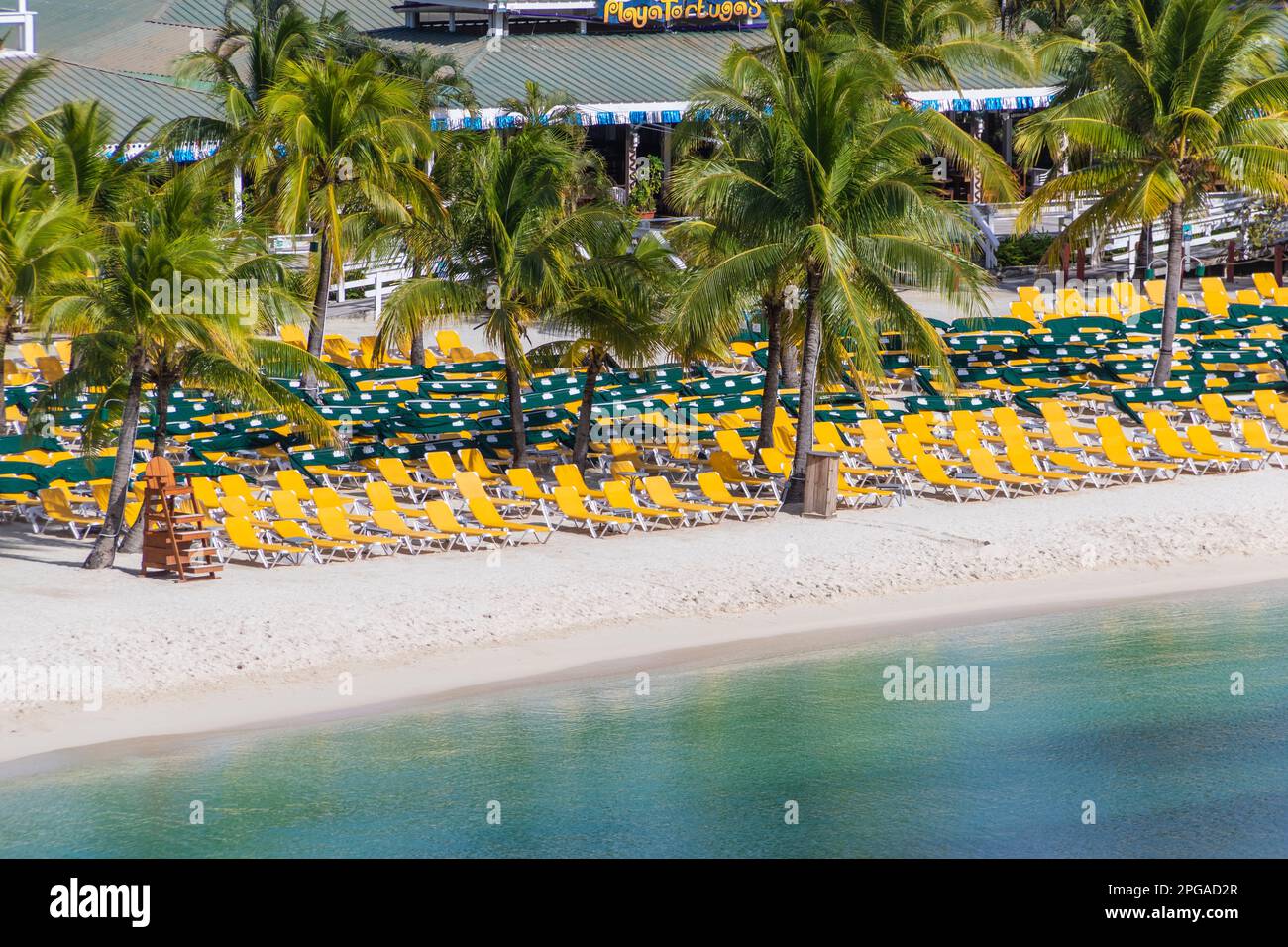 Port de croisière et destination touristique de Roatan Honduras. Banque D'Images