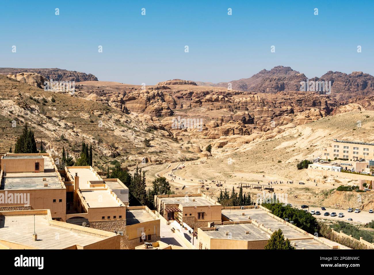 Le chemin de Pétra de Wadi Musa, Jordanie Banque D'Images