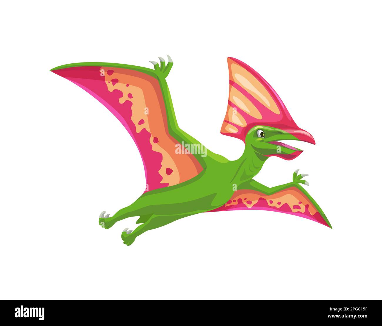 Personnage de dinosaure de bande dessinée tapejara. Espèce de carnivore vecteur isolée de ptérosaure brésilien de la période du Crétacé. L'époque préhistorique a été marquée par des ailes Illustration de Vecteur